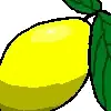 A very basic drawing of a lemon. It's pretty small too